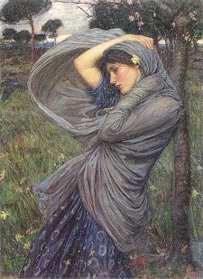 Boreas by Waterhouse, reminiscent of our exiled Goddess