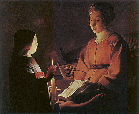 Virgin Mary as a child with her mother Anna