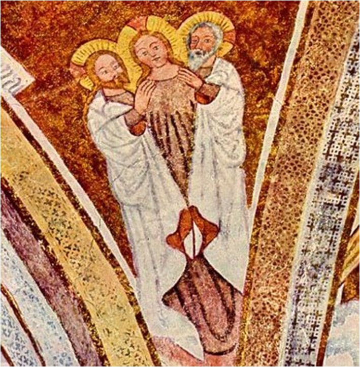 Holy Trinity, Fresco at Urschalling, Upper Bavaria, 12th century