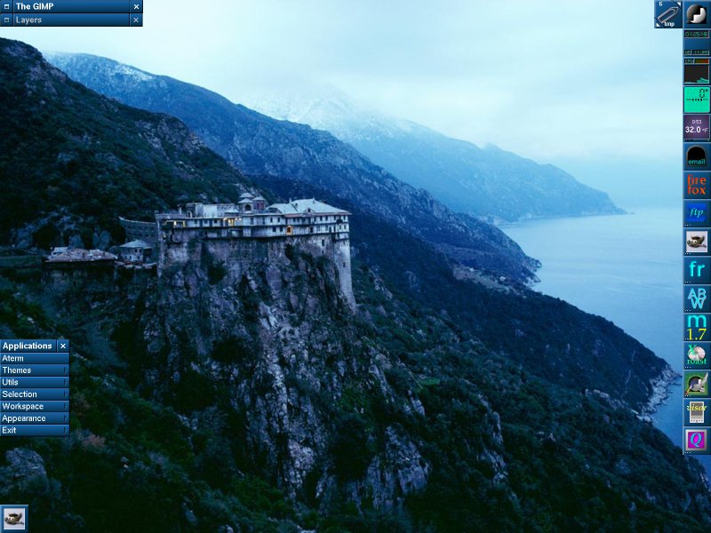 Mount Athos from helicopter approach - this is somebody's desktop photo can't you tell! Ask Sir Hauk
